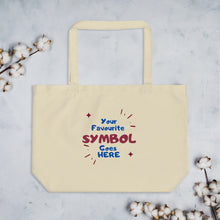 Load image into Gallery viewer, Symbol Customized Large organic tote bag