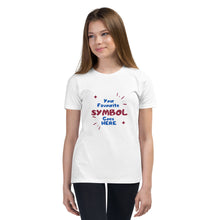 Load image into Gallery viewer, Symbol Customized Youth Short Sleeve T-Shirt