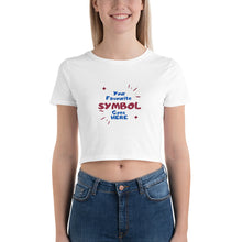 Load image into Gallery viewer, Symbol Customized Women’s Crop Tee