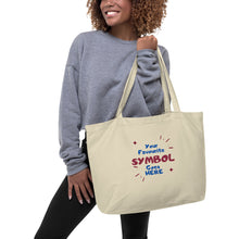 Load image into Gallery viewer, Symbol Customized Large organic tote bag