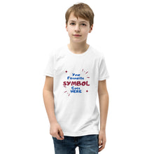Load image into Gallery viewer, Symbol Customized Youth Short Sleeve T-Shirt
