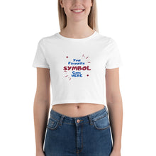 Load image into Gallery viewer, Symbol Customized Women’s Crop Tee
