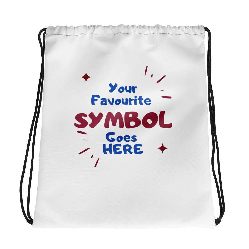 Symbol Customized Drawstring bag